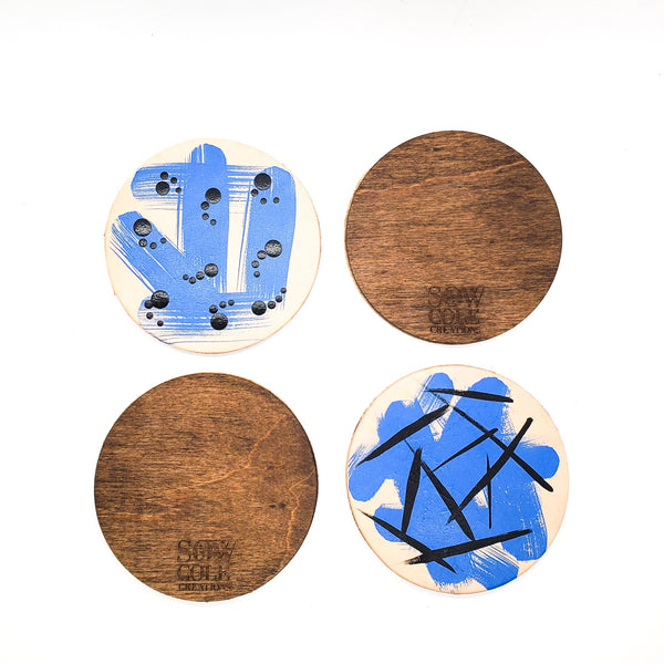 Custom - Leather and Wood Coasters