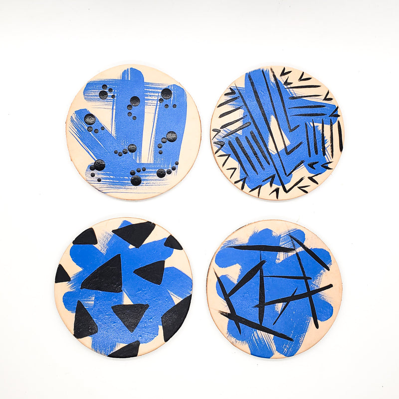 Leather and Wood Coasters